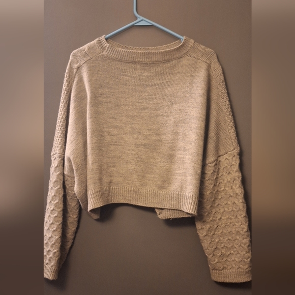 Princess Polly Balloon Sleeve Cropped Knit Sweater size M/L - Picture 8 of 9